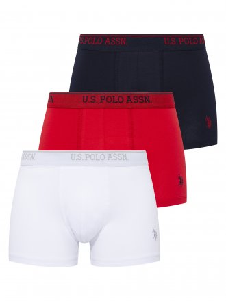 U.S. POLO ASSN. 3Pack boxerky 80097 tm.modrá bílá červená 
